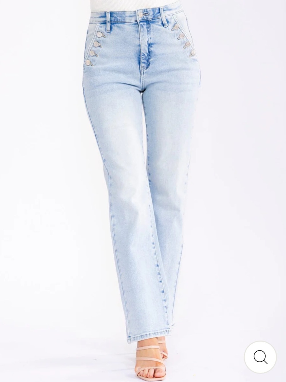Straight Leg Denim Pants